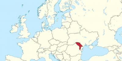 Карта Молдавије Европе